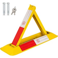 GAPINO 주차금지구역용 야광 안전경고표지판 견고한 잠금장치 아파트 상가 주차장관리, 노란색, 1개