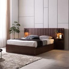 [삼익가구]메종 프리미엄 빅수납 호텔 침대(매트제외-퀸), 브라운