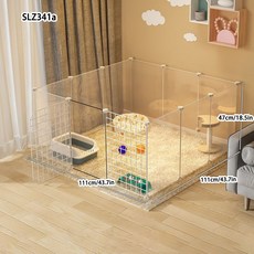寵物圍欄 家用隔離貓籠 狗圍欄 大自由空間 室內貓窩 組裝籠子, 1個, SLZ341a