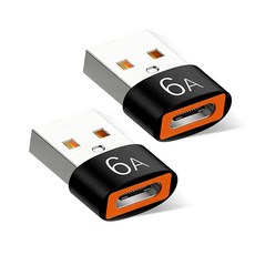 제이스마트 6A 고속 C타입 to USB A 3.0 변환젠더, 2cm, 블랙, 2개