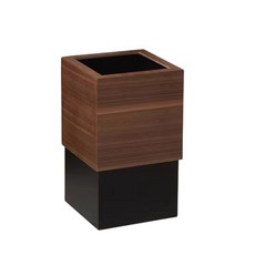 원목 휴지통 인테리어 쓰레기통 호텔 나무 우드 북유럽 뚜껑, 다크우드(구멍뚜껑)