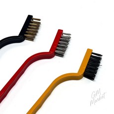 다용도 녹제거 청소 브러쉬 3종 세트 철 황동 나일론 틈새 세척 솔 산업용솔