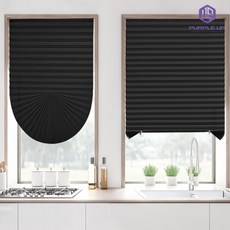 퍼플업 주방창블라인드 무타공블라인드 창문햇빛가리개 무타공 일반 90x240cm 블랙