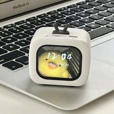 감성 레트로 미니 TV 데스크테리어 무드등 인테리어 소품, 메모리 카드 포함
