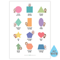 모양 벽보 학습 포스터 유아 동그라미 네모 세모 도형