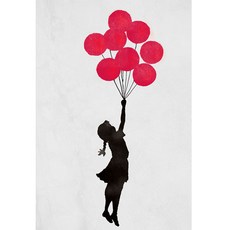뱅크시 아트포스터 BRANDALISED GIRL FLOATING 610X915