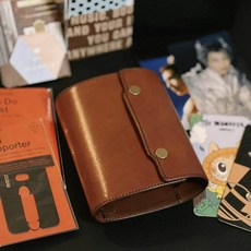 클래식 M5 노트북 브라운/블랙 학생을위한 세 배 빈 느슨한 잎 연구 사무실 일기장 새해 선물, 기타, 브라운