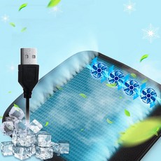 더쎈 휴대용 쿨링방석 4팬 바람 USB 통풍시트 자동차 가정 사무실 쿨방석, 1개, 블랙