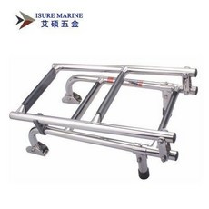 ISURE MARINE 船用折疊下水梯 2+2 掛梯, 高品質不銹鋼船用折疊下水梯 2+2  掛