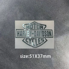 금속 로고 헬멧 개인화 된 스티커 Harley Davidson Electra Glide Classic PA 1250S 용 오토바이 바디, 02 D-51x37cm silver
