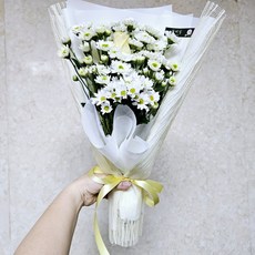 [꽃메일] 소국 꽃 한단 꽃다발 소국생화 꽃배달싼곳 양재꽃시장 화훼농가돕기, 믹스 혼합, 꽃다발 포장, 1개