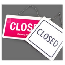 땡큐마켙 OPEN/CLOSED포멕스판 핑크, 정사각