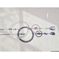 달과 보라빛 크리스탈 썬캐쳐 창문 장식 인테리어 소품 햇빛 프리즘 감성 오브제 집들이 자취방 선물, 달과 보라빛 썬캐쳐