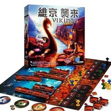 臺灣發貨-正版維京襲來桌遊中英雙文策略推理成人兒童玩具家庭聚會休閒遊戲, 1個, 正版維京襲來桌遊中英雙文策略推理成人兒童