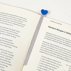 쿠쿠스토어 사랑 금속 스테인레스 스틸 책갈피 선물 패턴 편지 읽기 학습 품, 12 blue heart