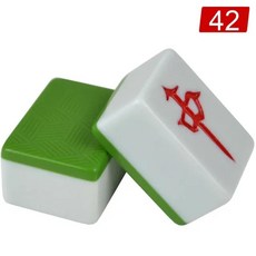 핫 마작 타일 중국 재미있는 가족 테이블 보드 게임 여행용, Color: 1. Green  42, 1개