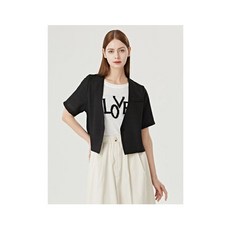 BNX 원버튼 노카라 심플 여성 숏 반팔 자켓 BW2JK001L0 360809