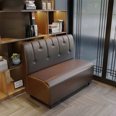 업소용 쇼파 카페 노래방 음식점 인조가죽 120 90cm A형 소파 60, 더블 버클 부스. 브라운, Y. 더블 버클 부스. 브라운