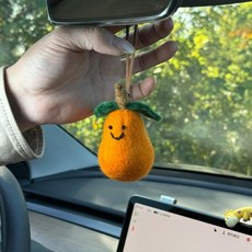 汽車後視鏡蔬果造型掛飾, 醜橘, 1件