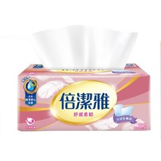 倍潔雅舒柔面紙，羽絨新織，觸感輕柔，抽取順暢，呵護全家肌膚, 1個, 150抽, 150g