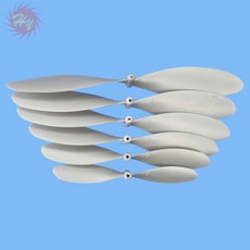 HY 프로펠러 컬러 소품 고무 블레이드 항공기 모델 인치 구동 그레이 밴드 10 RC 실버, 10 pcs 7 inch