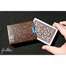 LEE ASHER VINTAGE FOURNIER 605 棕背魔術道具撲克牌, 1個
