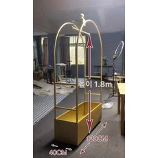 웨딩드레스 진열대 디스플레이 스튜디오 스탠드, A형 나노골드 카트 120 40 200