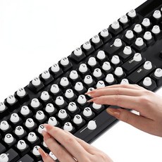 노바로그 긴손톱 무선 키보드 가성비좋은, 퓨어화이트, 130키 (풀키+위치키+오목감), 1개