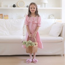 올리루츠 잠옷 국산 여아 원피스 잠옷 스티치 여아 원피스 파자마 캔디