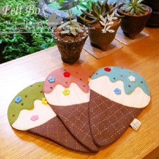 베리베리 스위트 아이스크림 파우치 공예 교구, 민트, 1개