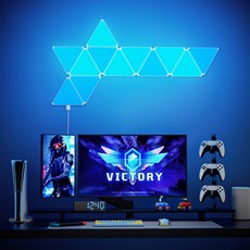 초박형 와이파이 블루투스 USB LED 삼각형 램프 투야 앱 LED 야간 조명 컴퓨터 게임 침실 장식 실내 벽 조명, [01] Bluetooth APP, [01] 3 PCS Set, [00] 미국
