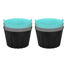 베이킹 액세서리 식품 판매 3/6/9개 6.5x5cm 에어프라이어 컵 도구 청소가 쉬운 주방, 01 빠른  Mainland, 02 6pcs black