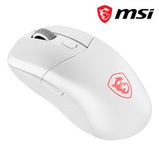 MSI VERSA 300 유무선 게이밍 마우스 화이트 컴퓨터 PC 노트북 게임용 사무용 블루투스, WHITE, MSI VERSA 300 무선 게이밍 마우스+마우스패드