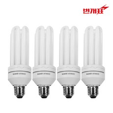 번개표 안정기 내장형 램프 20W E26, 주광색, 4개