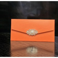 [데코프라자]설날 추석명절 상품권 현금봉투 절값 폐백 부모님 용돈 초대장 티켓 출산 청첩장 생일 생신 시상식 초대권, 1개, 오렌지
