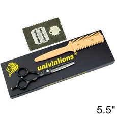 5.5 "블랙 핑크 헤어 가위 면도기 미용 가위 판매 전문 헤어 드레싱 가위 이발사 일본 이발, 5503C-씨닝, 1개