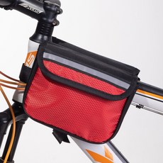 臺灣出貨 自行車上管包山地車通用樑包單車馬鞍包大號騎行包公路車放礦泉水, 紅色中號19/14/5, 1個