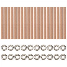 20pcs 목재 나선형 캔들 위크 4x0.32inch/100x8mm 촛불 만들기를위한 목재 위크 튜브 자연 둥근 나무 목재, 나무 색