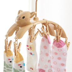 시옷시옷 귀여운 양말 속옷 빨래 집게 인테리어 건조대 옷 걸이, 식빵냥이, 1개