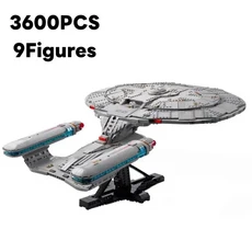 크리 에이 티브 스타 트렉 U.S.S 엔터프라이즈 NCC-1701-D 모델 빌딩 블록 벽돌 어린이를위한 소년 선물, 01 Higher quality