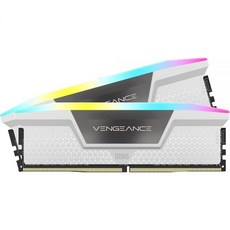 미국출고 평점4.5+ 157098 커세어 벤전스 RGB DDR5 RAM 32GB (2x16GB) 6000 CL36 Intel XMP iCUE 호환 컴퓨터 메모리 화이트 (CMH