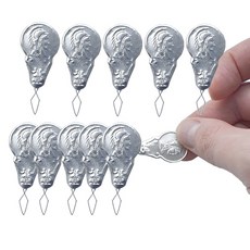 본라이프 바늘 실끼우개 실꿰기 효자핀 실끼우개, 10개, 실버