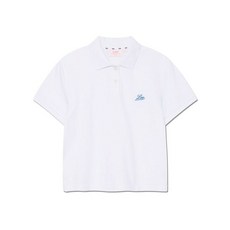 LEE 우먼 피케 카라 크롭 티셔츠 화이트 106914