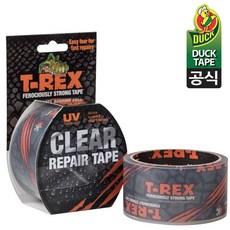 티렉스 T-Rex 완전 투명 덕테이프 48mm x 8m 클리어 리페어 테이프, 1개
