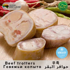 Halal Beef Trotters-Feet Cut Perfect for Broths and Stews 할랄 소족발 - 육수 및 찜 요리에 적합, 1개, 1kg