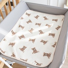 데이희 휴대용기저귀매트 기저귀갈이대 방수, 50 x 70cm, 장난감 곰