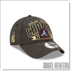 New Era 亞特蘭大勇士隊 2021 世界大賽冠軍棒球帽, 黑, 1個