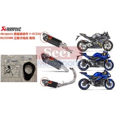Seer Akrapovic 蠍子管 V-EC234 正廠碳纖維排氣管尾蓋維修包 提升操控性能 享受獨特聲浪, 1個
