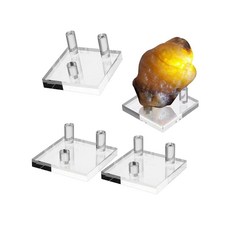 S.fields.inc (S) 광석 디스플레이 표본 전시 스탠드 4개 세트 광물 천연석 파워