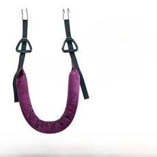 철봉 허리견인기 요추 견인 벨트 가정용 척추 스트레칭 기구 허리 서스펜션 벨트, 퍼플 스트랩+후크 모델